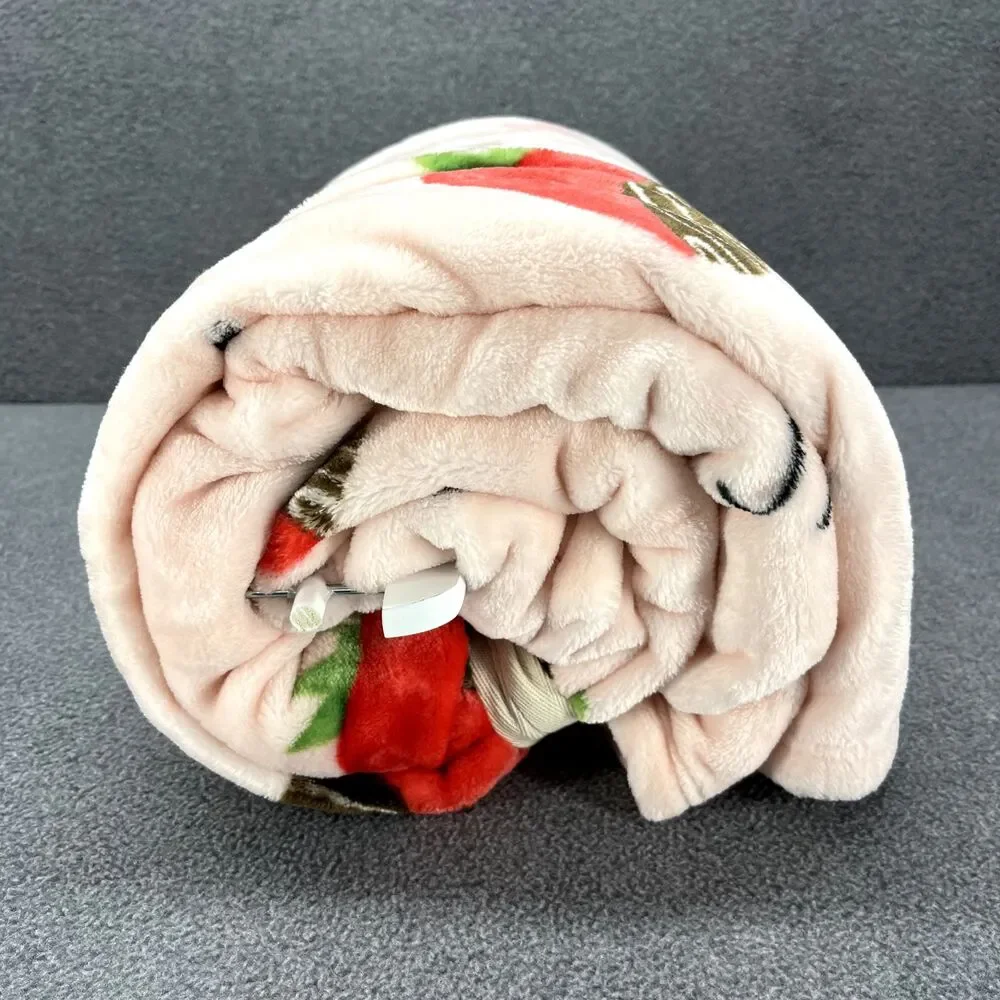 Rae Dunn Sweet‎ Stuff Chocolate Strawberry Blanket Soft Plush Throw 50x70 NWT